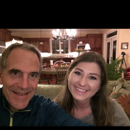 Christa and Dad talking on Thanksgiving 2017