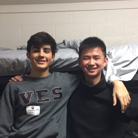 Patrick Schools and his friend Johnny Zhou talked about being an international student