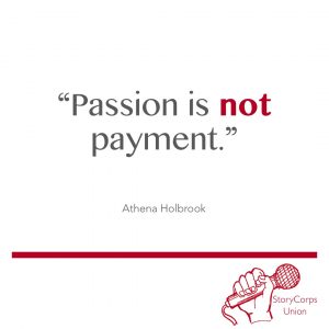 "Passion is not payment."
