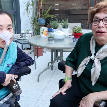 Intergenerational conversation between two disabled women: Judith Heumann and Alice Wong