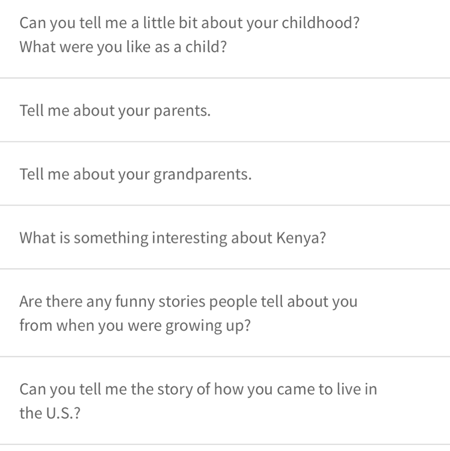 Loice – Kenya, immigration, drinking stories – StoryCorps Archive
