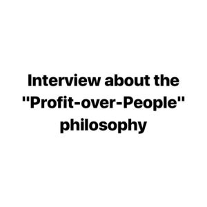 Effects of the "Profit-over-People" Philosophy on Americans