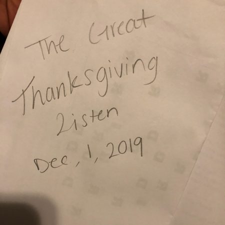The Great Thanksgiving listen