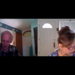 Ingrid Gorman talks with her dad Bill Gorman