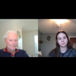 Allison Cooley and her grandfather, Ronald Ford, discuss Ronald's experience in the U.S. Army