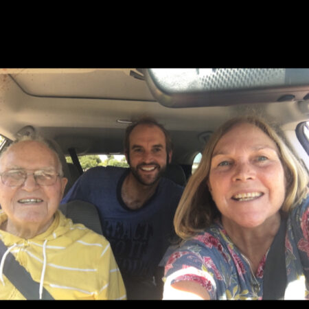 My mom and I drove with Art Fitzner to his home on Scarf place
