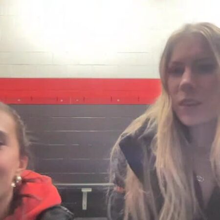 Callie Peterson and Paige Hillman take on the life of hockey