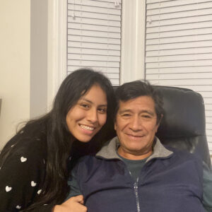 Heather Barrera and her father Magno Barrera have a conversation about his past experiences as a Peruvian immigrant
